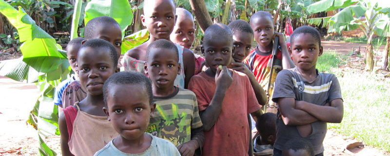 group of village children of various ages