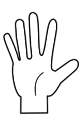 hand with five fingers raised