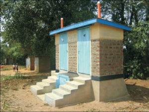 outside view of toilet structure