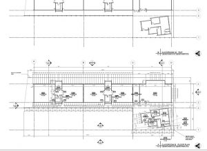 architectural drawing the classroom wind of the school building