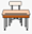graphic of simple student desk and chair