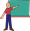 graphic of teacher beside chalkboard